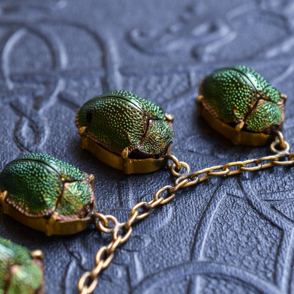 19th Century Egyptian Revival Scarab Necklace