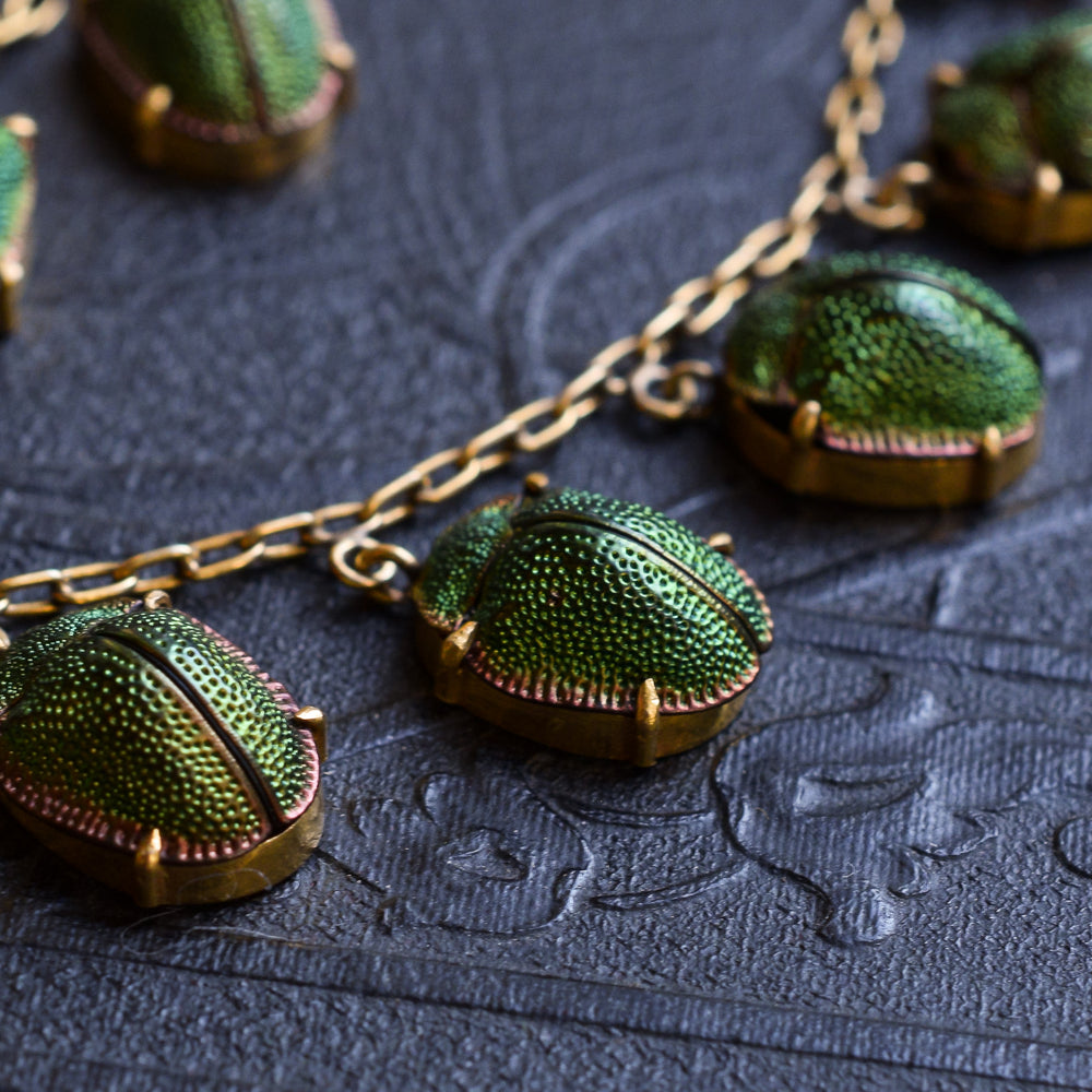 19th Century Egyptian Revival Scarab Necklace