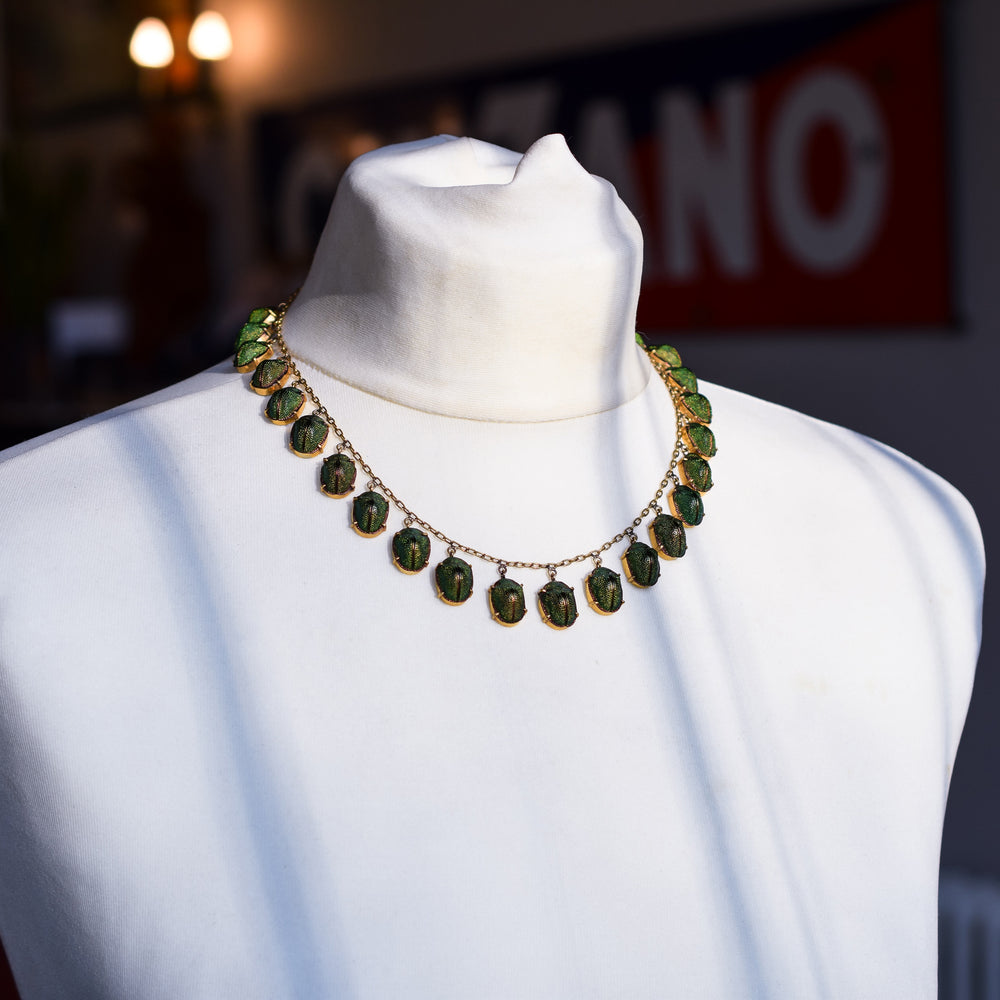 19th Century Egyptian Revival Scarab Necklace