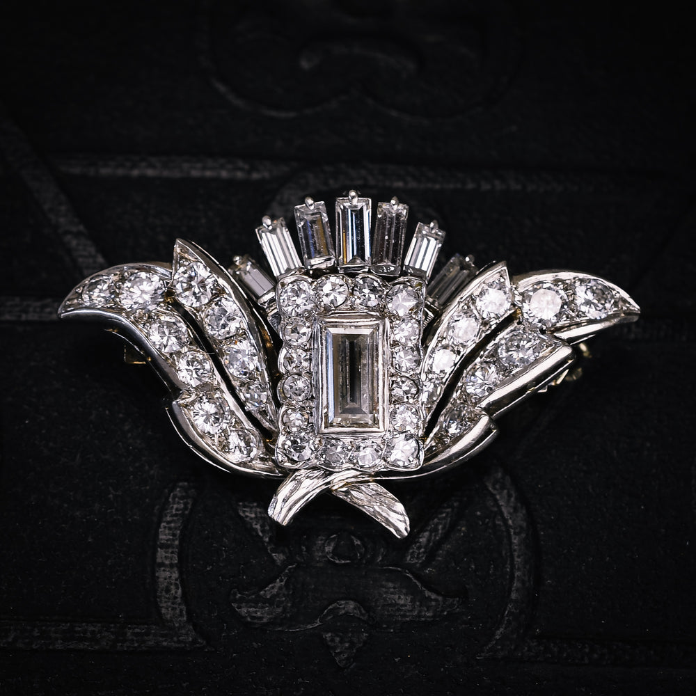 French Art Deco Diamond Clasp