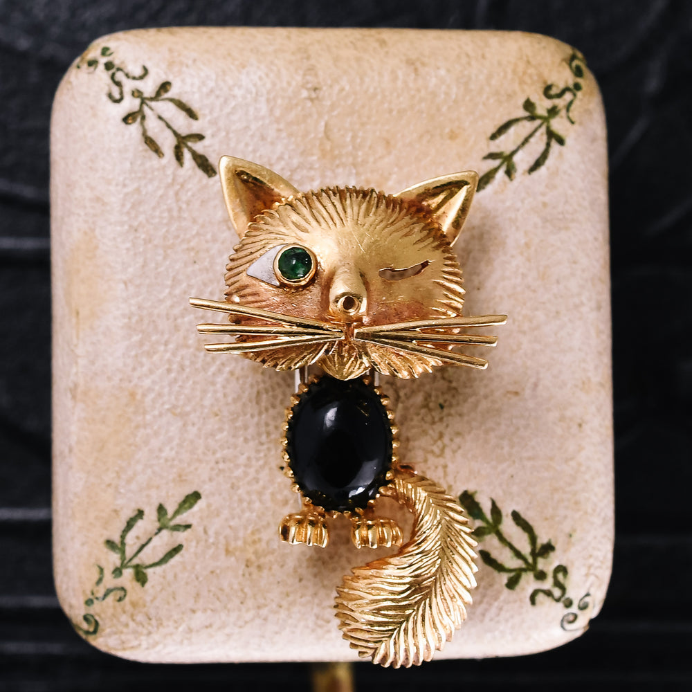 1950s Van Cleef & Arpels Chat Malicieux Brooch
