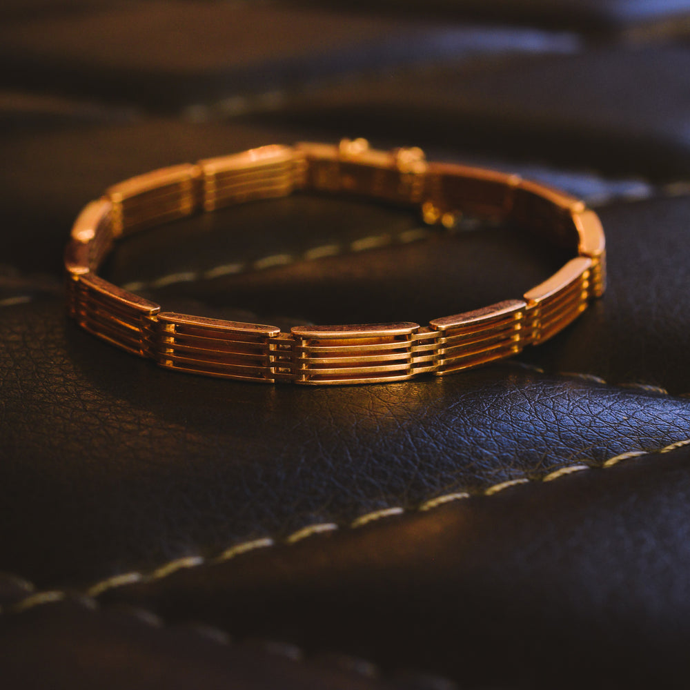 Victorian 15k Gold Gate-Link Bracelet