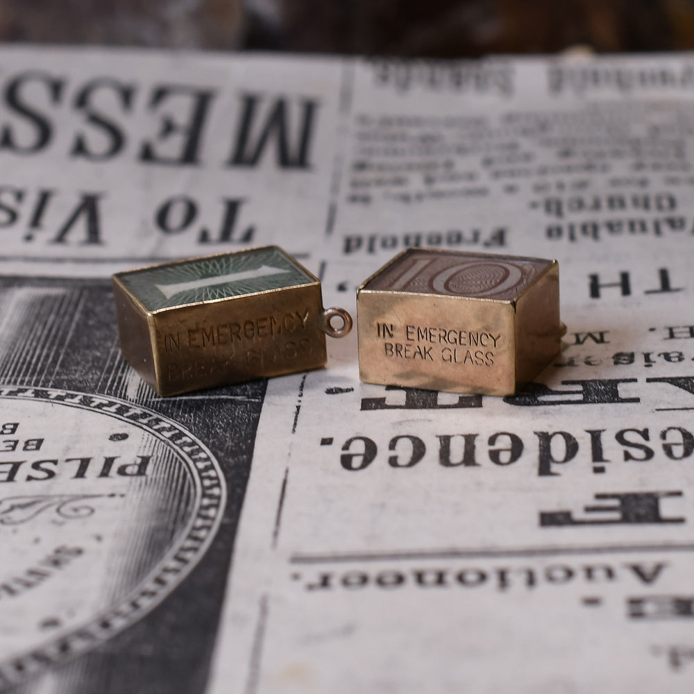 Vintage Gold Break Glass Pound Note Charms
