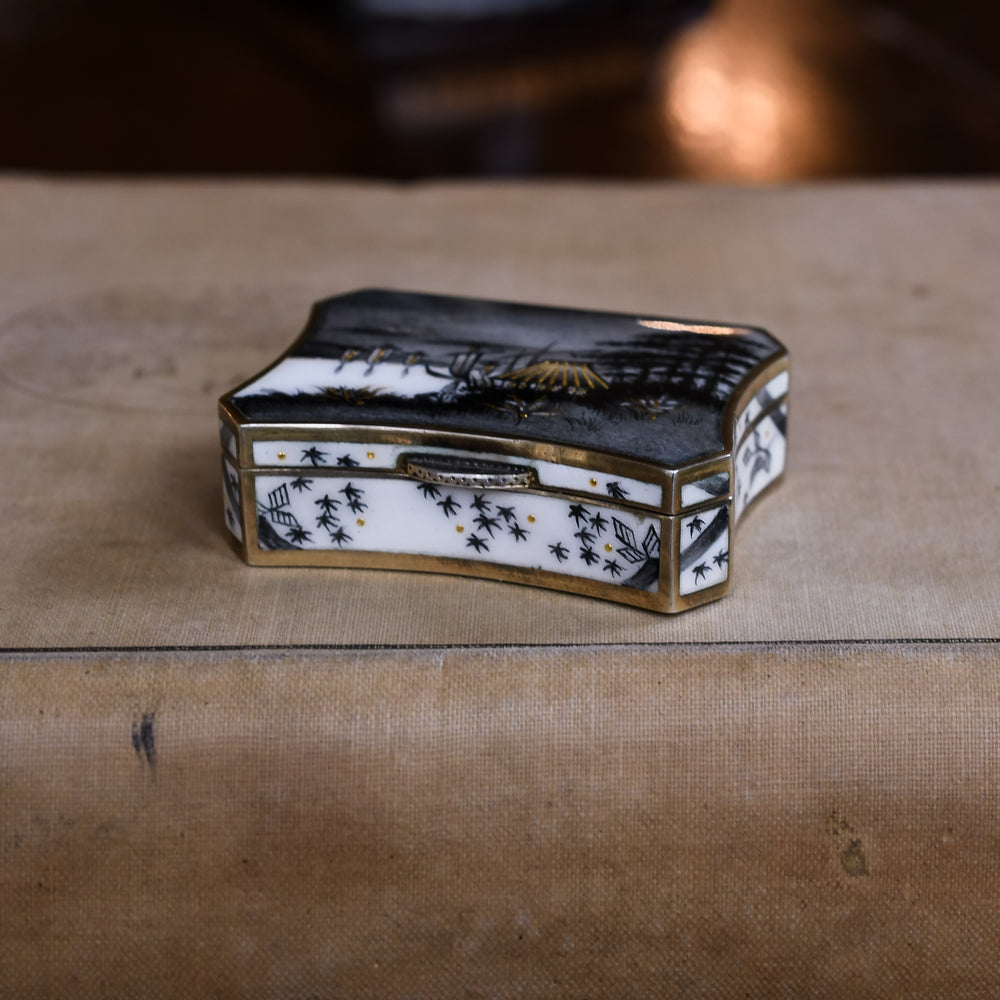 19th Century Aesthetic Movement Silver & Enamel Box