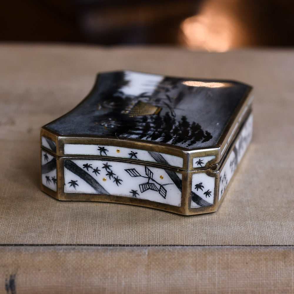 19th Century Aesthetic Movement Silver & Enamel Box