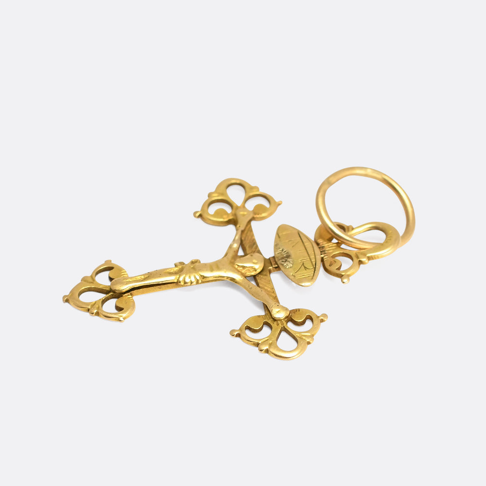 17th Century Gold Crucifix Pendant