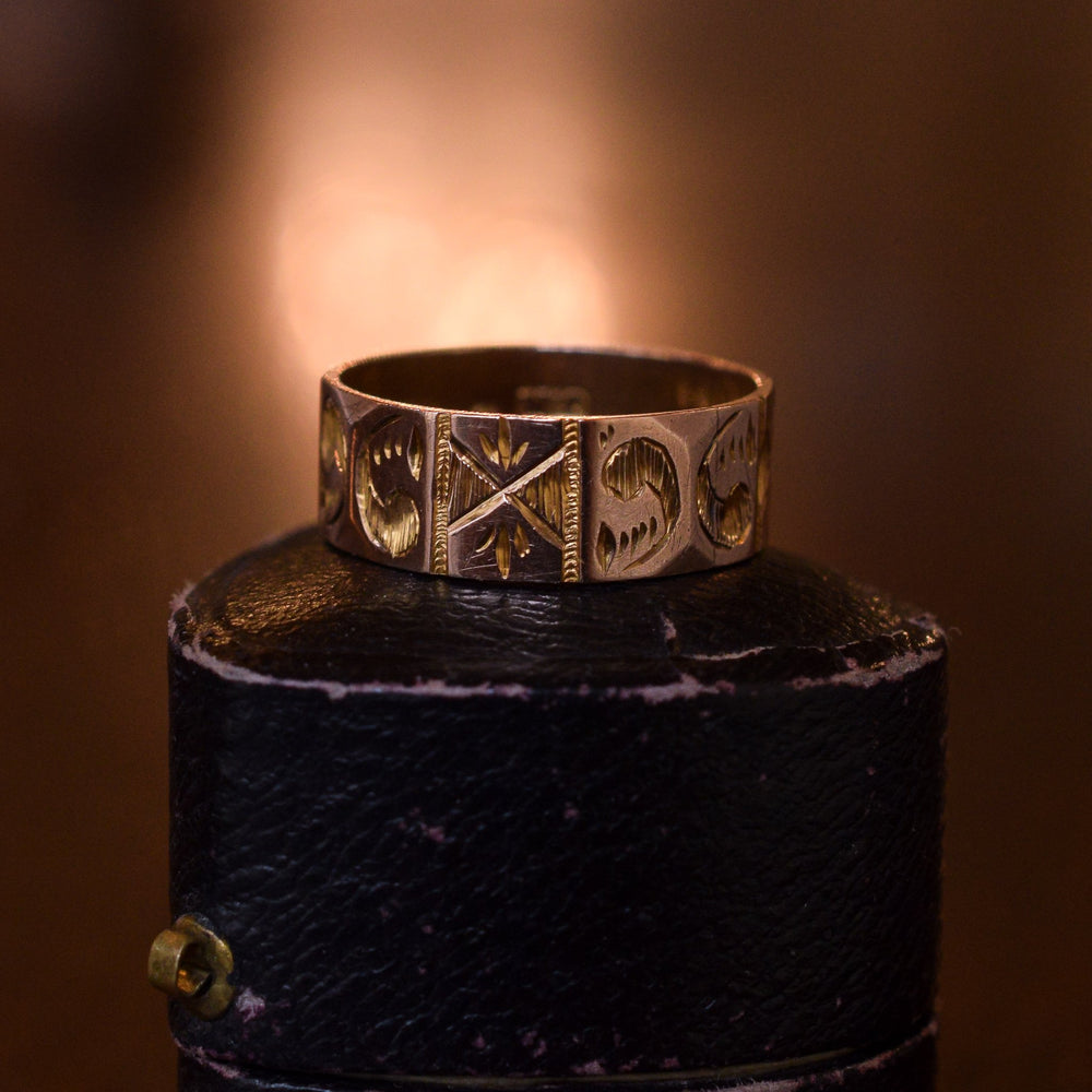Victorian Chased Gold Cigar Band