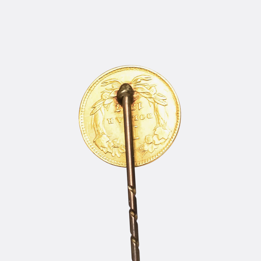 1857 Gold Liberty Dollar Stick Pin