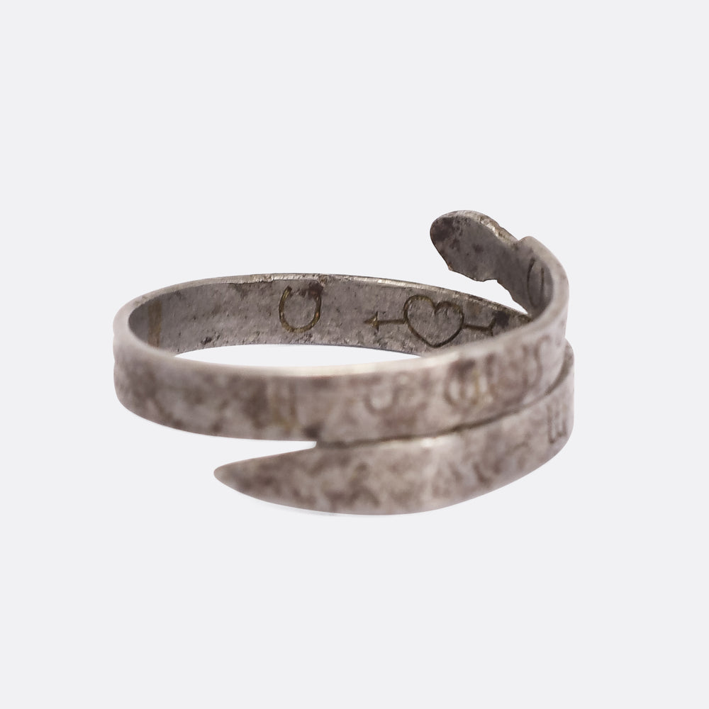 18th Century Zodiac Snake Betrothal Ring