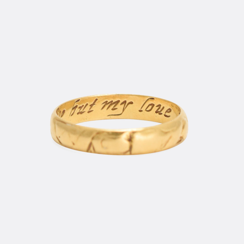 18th Century Posy Ring Not The Value But My Love