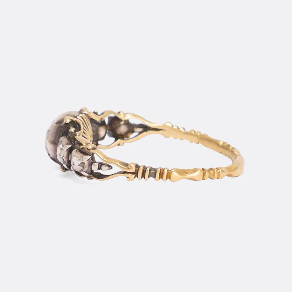 18th Century Rose Diamond 5-Stone Ring