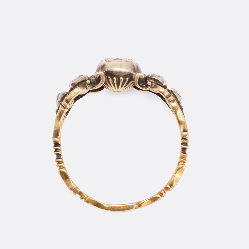 18th Century Rose Diamond 5-Stone Ring