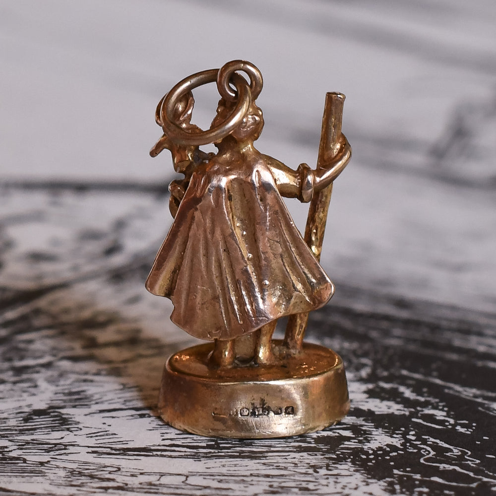Vintage Figural Saint Christopher Fob Pendant