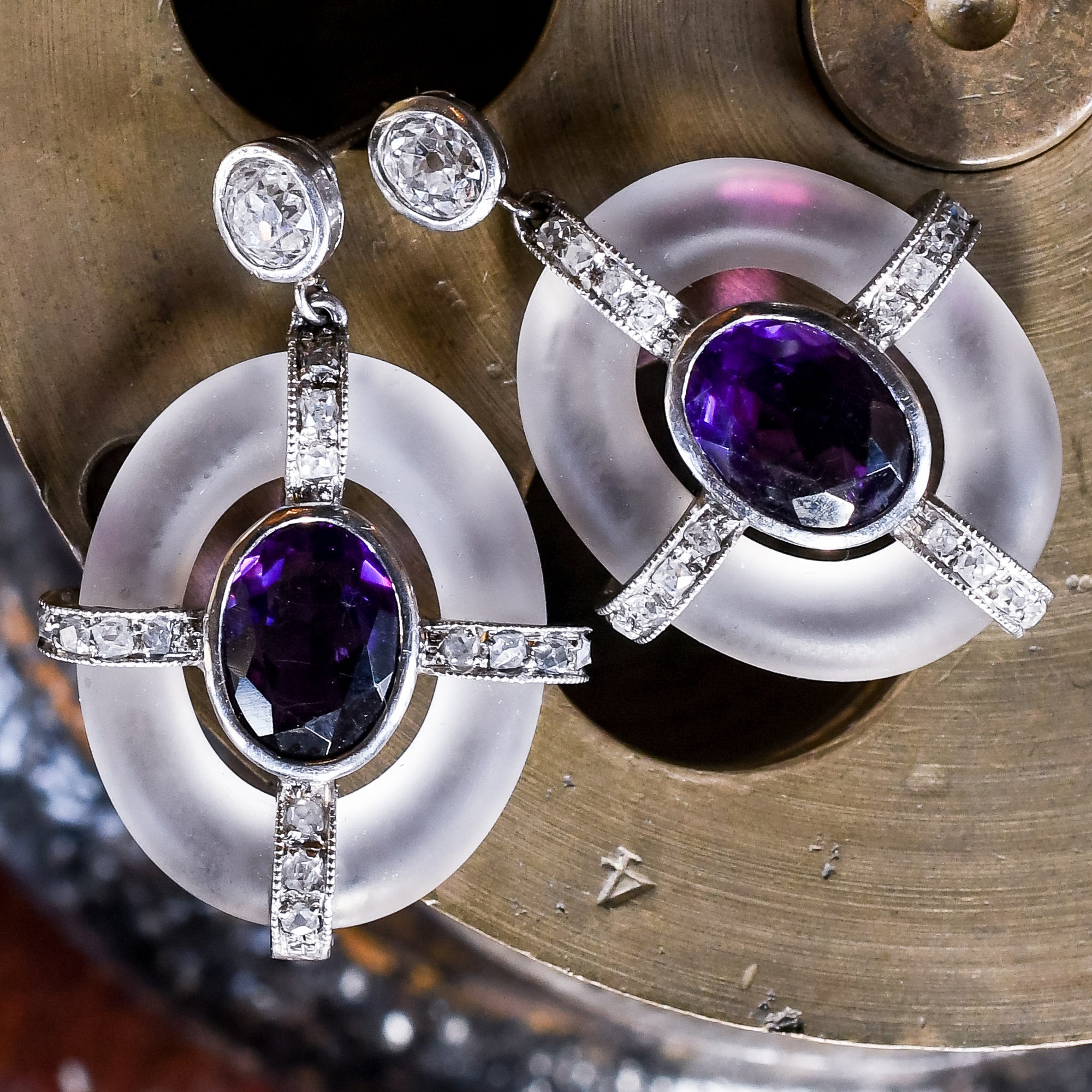 Cartier amethyst earrings Clearance