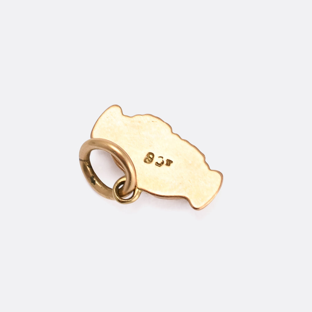 1920s Gold Handshake Fede Charm