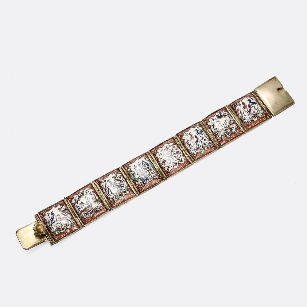1920s Persian Story Panel Bracelet