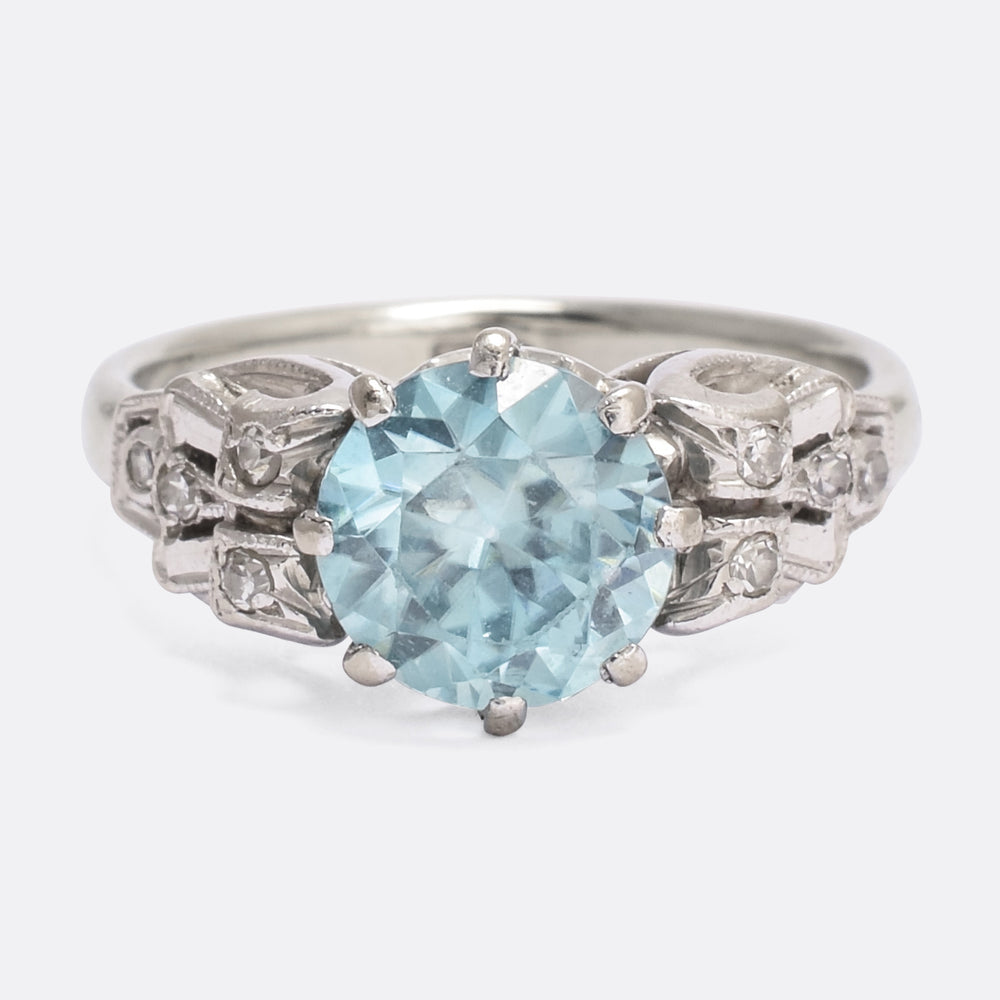 1930s Zircon Solitiare Ring