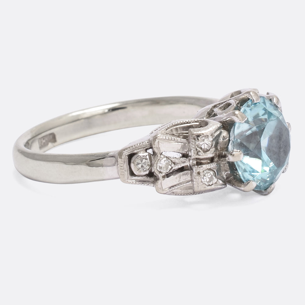 1930s Zircon Solitiare Ring