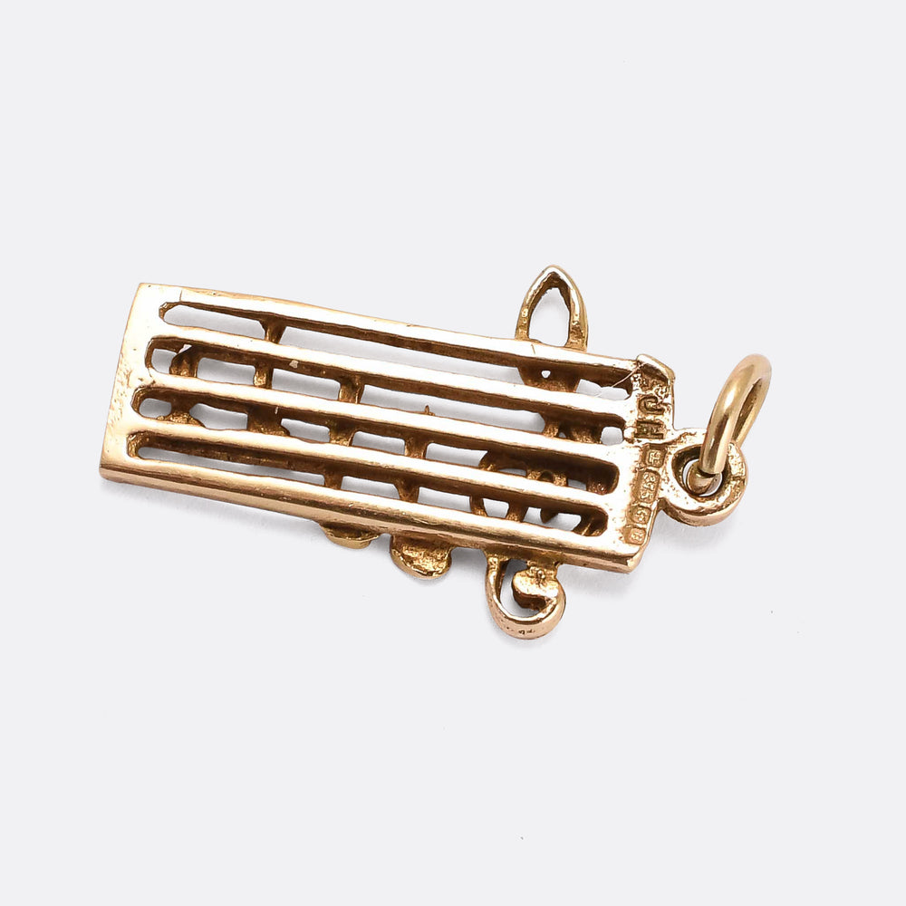 1950s Acrostic DEAREST Musical Notes Charm