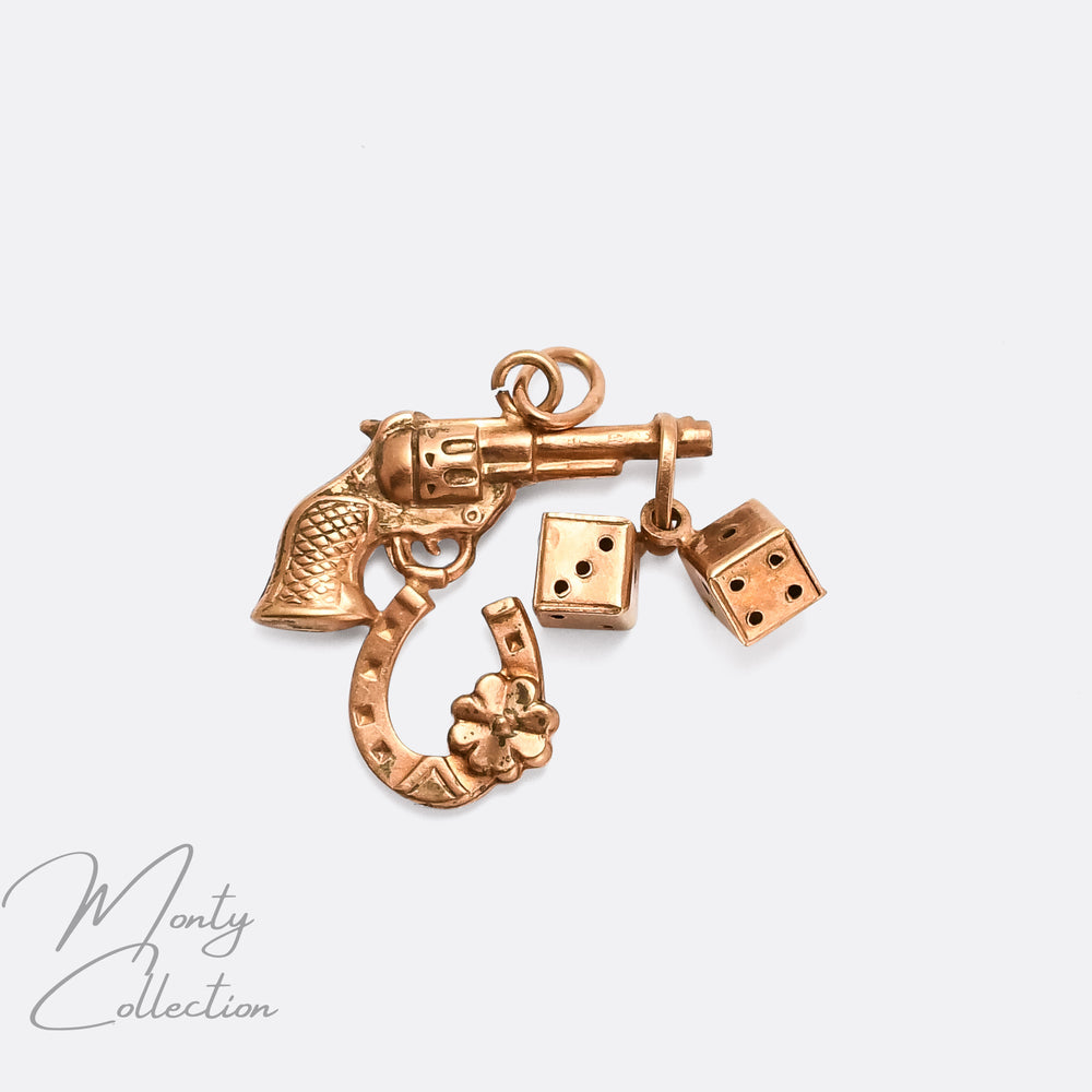 1950s Rose Gold Russian Roulette Charm