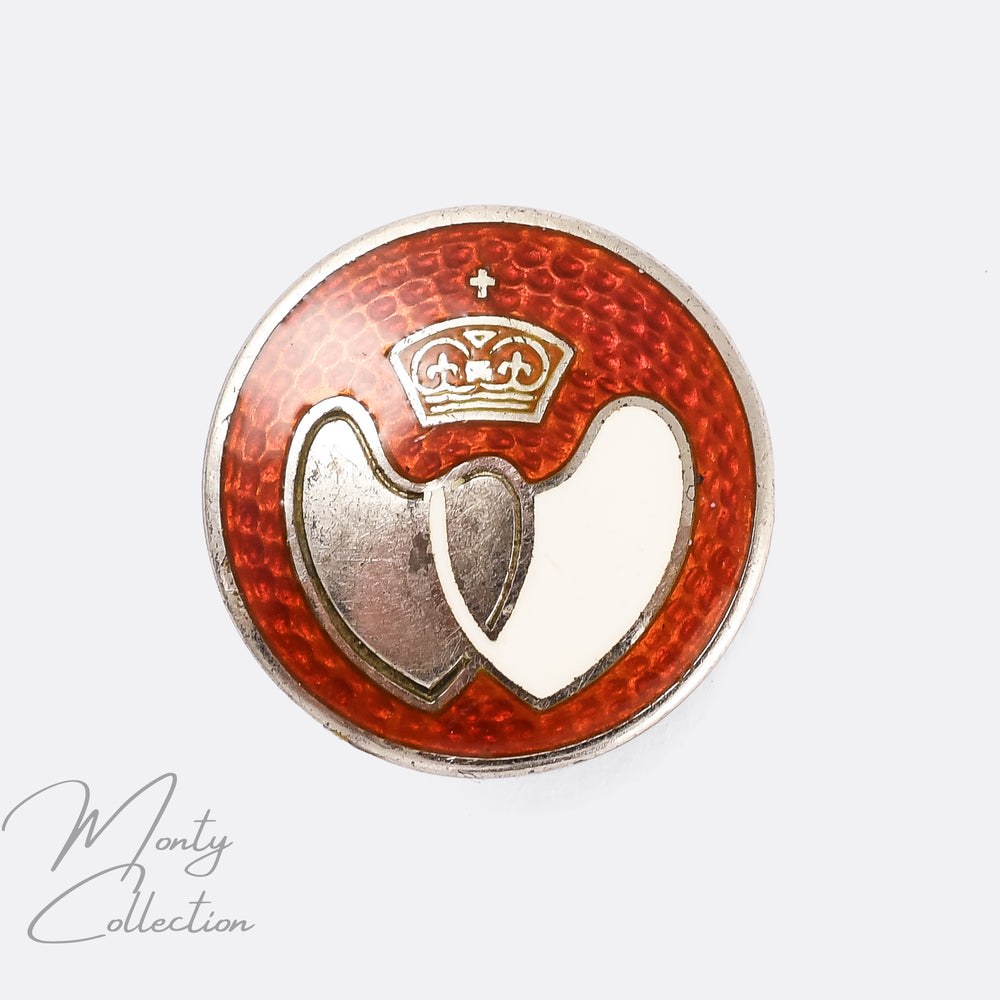 1950s Silver & Enamel Blood Donor Badge