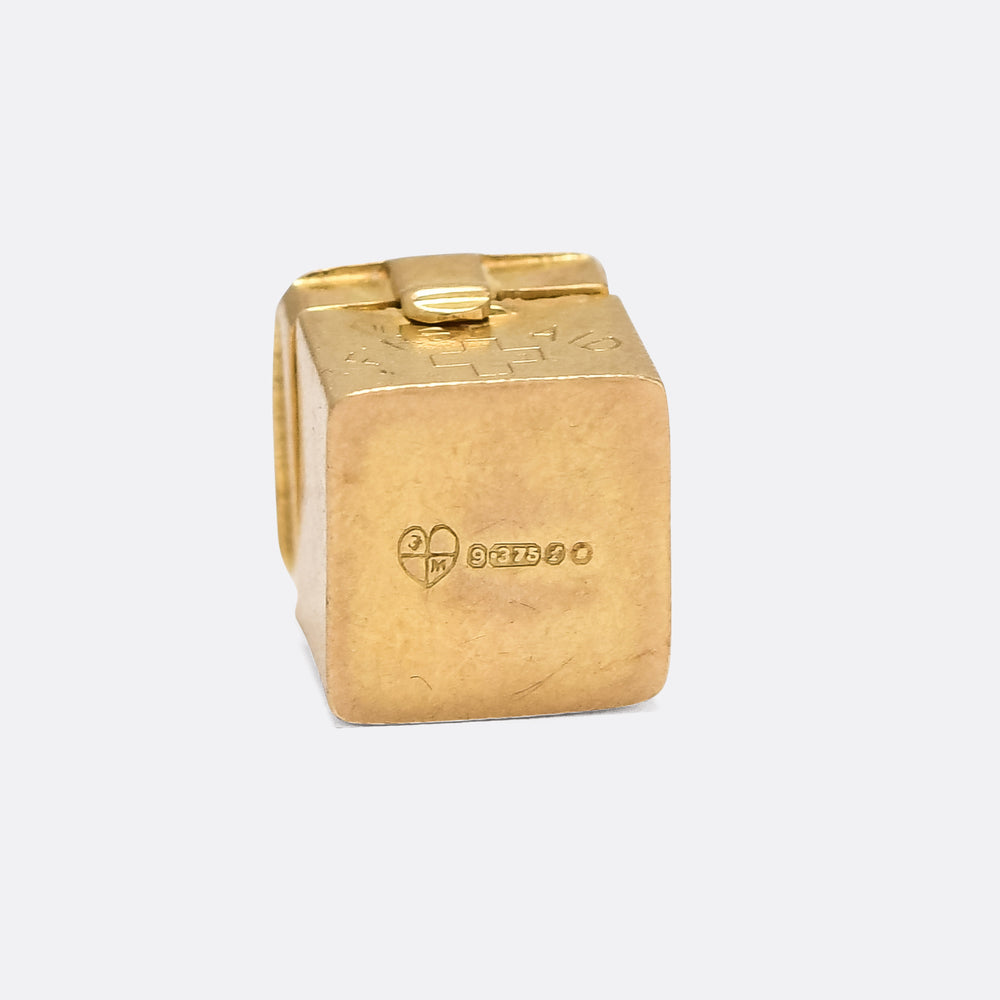 1960s Gold First Aid Box Charm