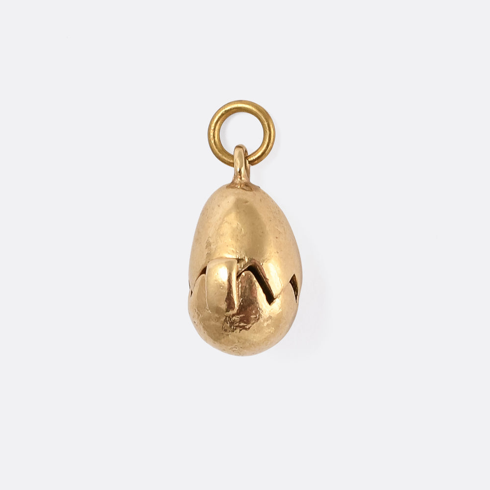 1960s Gold 'Chick In Egg' Charm