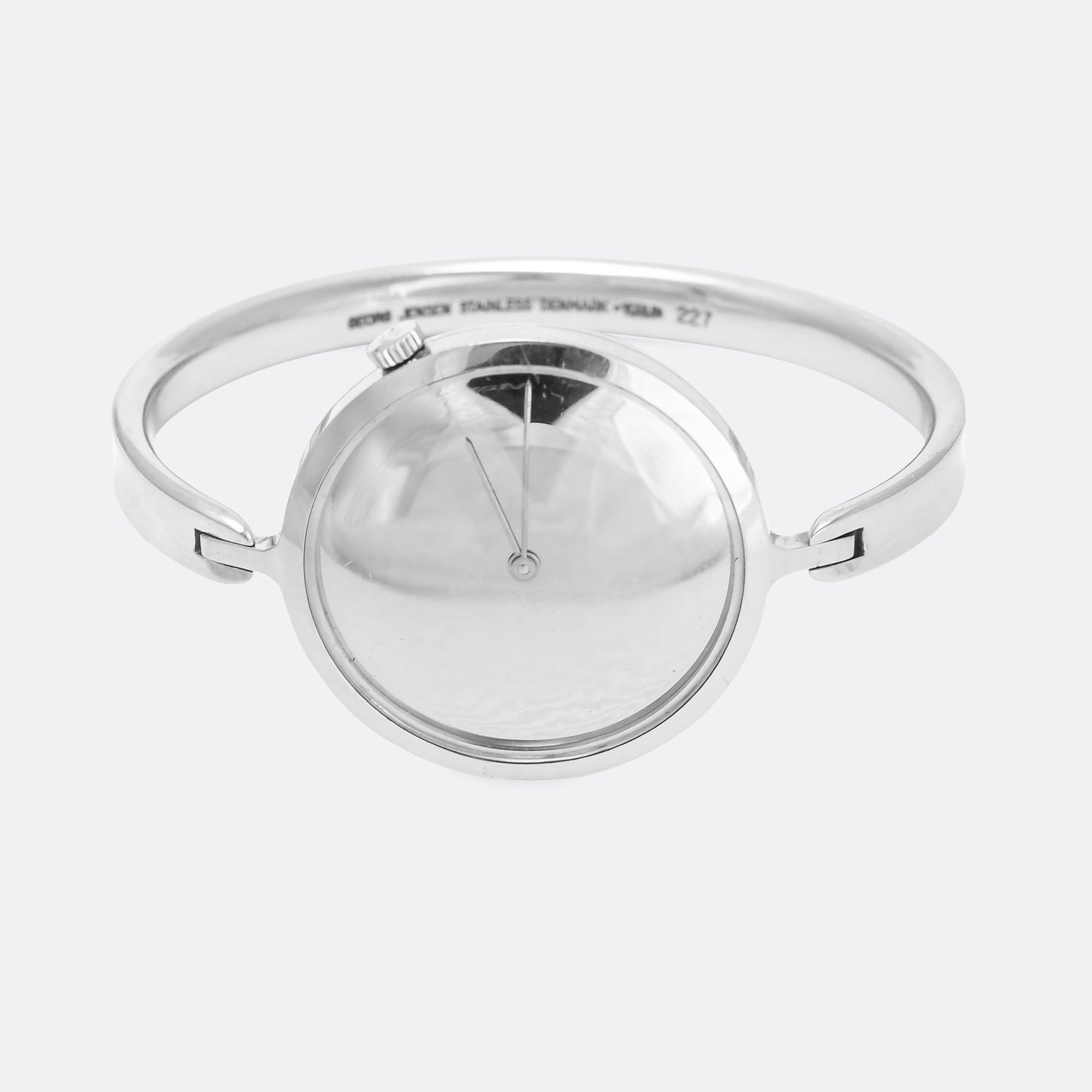 1970s Minimalist Chopard Jensen Stainless Steel Torun Wristwatch