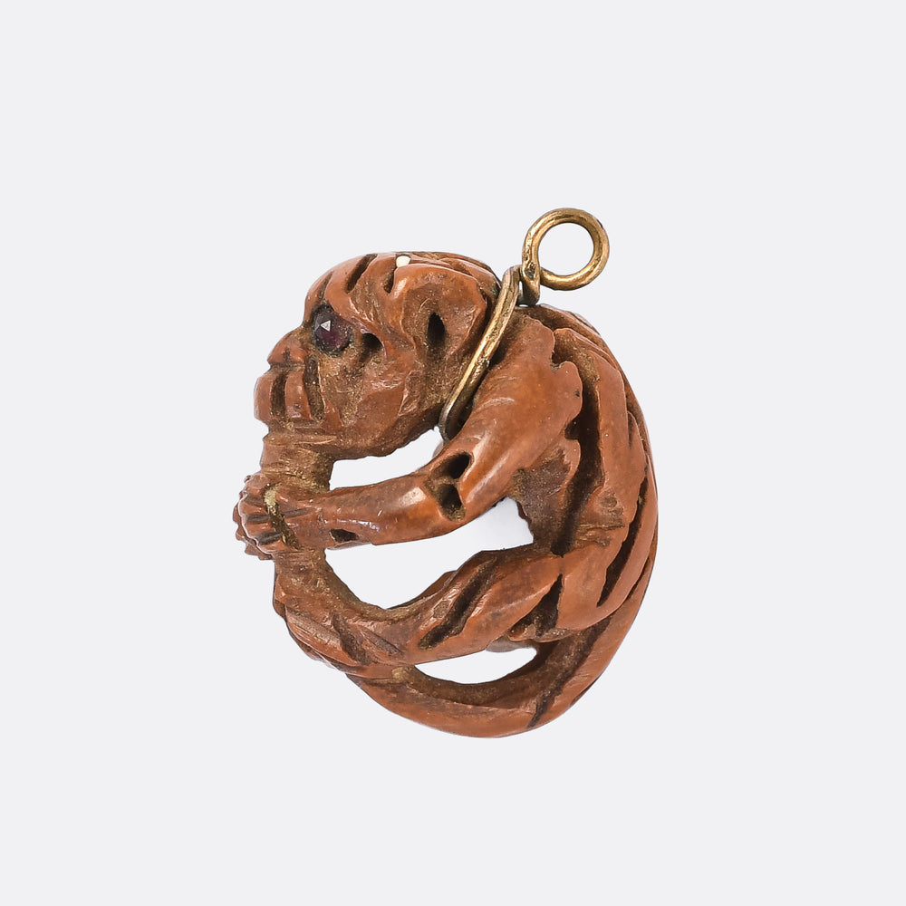 19th Century Heidao Monkey Pendant