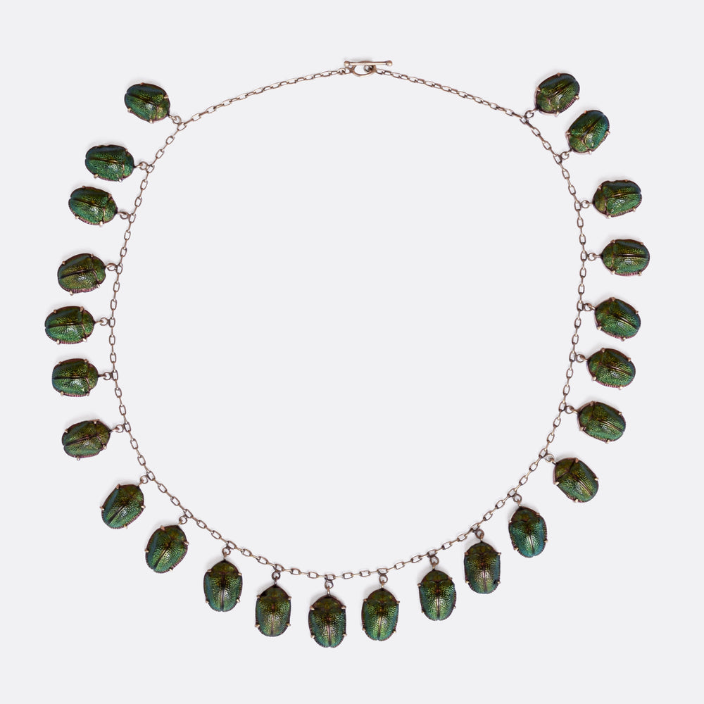 19th Century Egyptian Revival Scarab Necklace