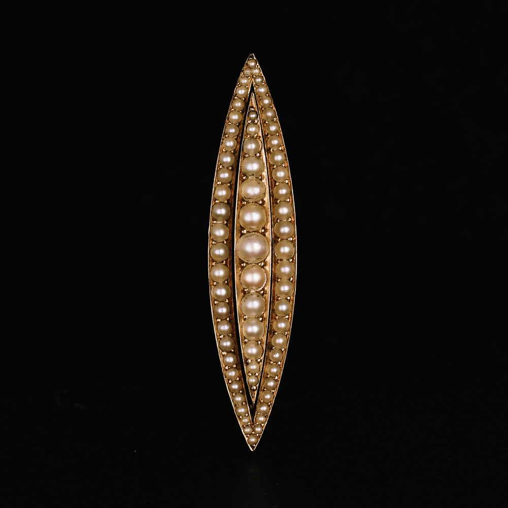 Victorian Pearl Fertility Brooch