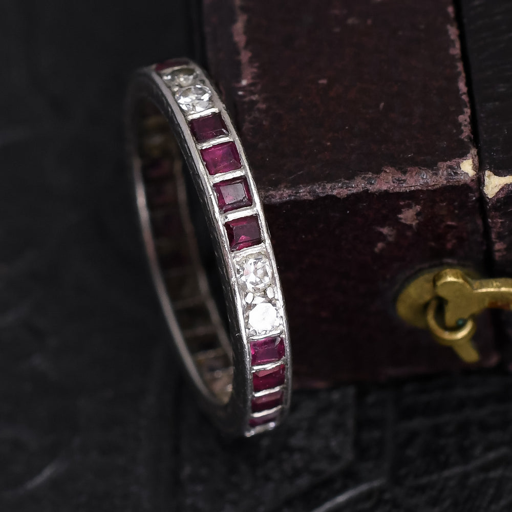 Art Deco Ruby & Diamond Eternity Ring