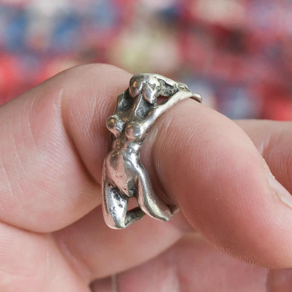 Art Deco Naked Woman Ring