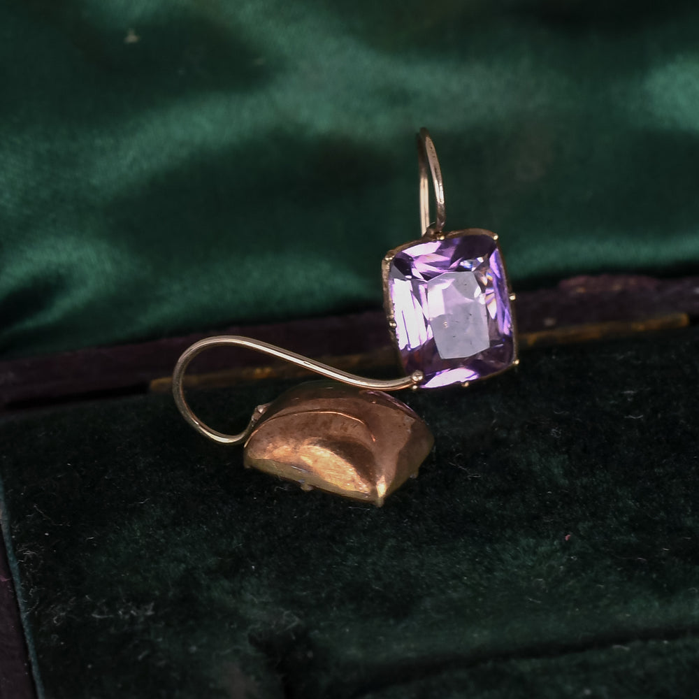 18th Century Lavender Paste Earrings