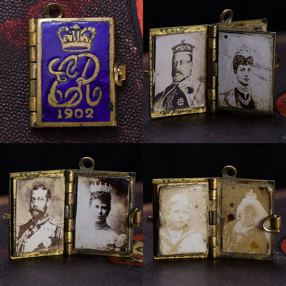Edwardian Coronation of King Edward VII Souvenir Photobook Charm