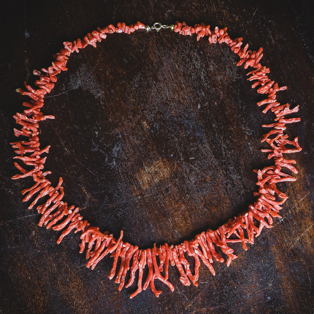 Victorian Red Coral Necklace