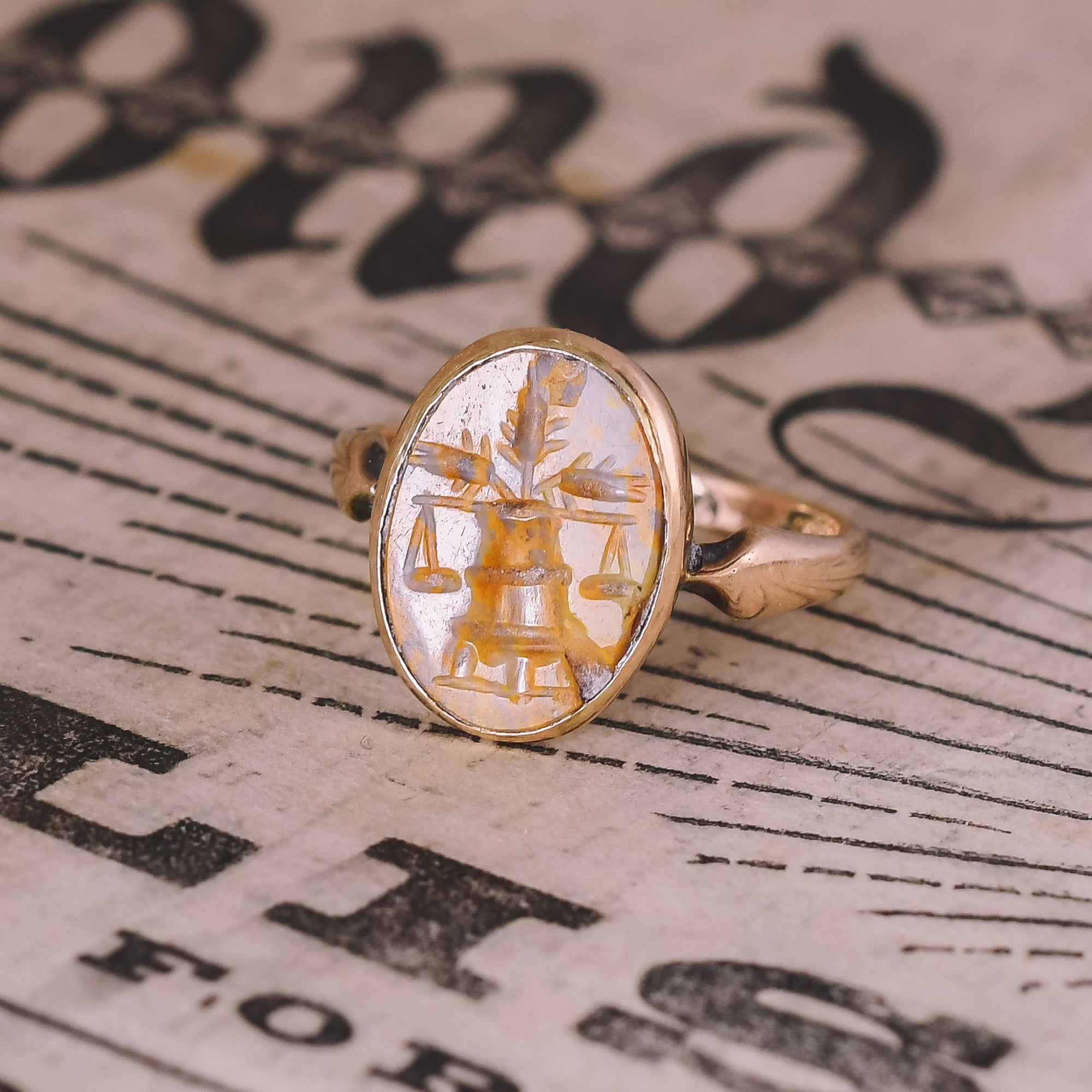 Roman Ceres Intaglio Signet Ring Butter Lane Antiques