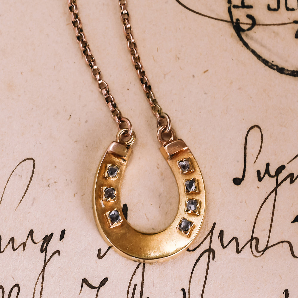 Victorian Diamond Horseshoe Necklace