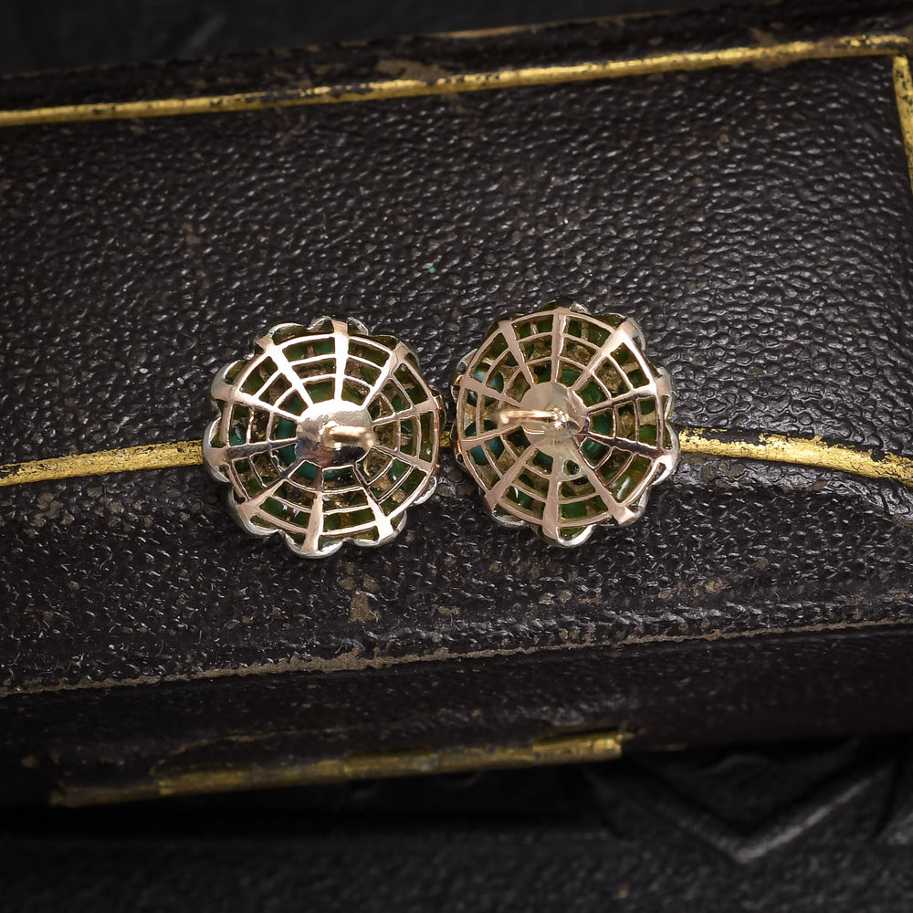 Victorian Turquoise Spider Web Earrings