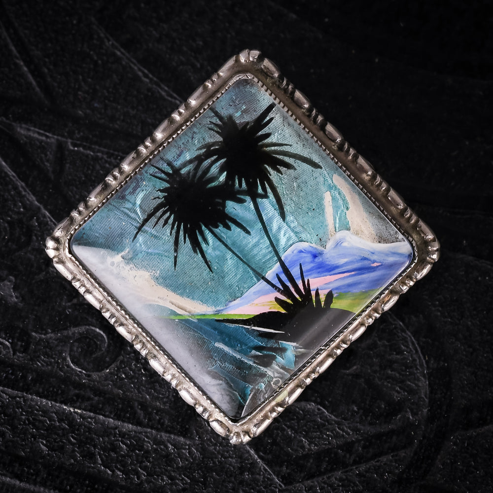 Art Deco Miami Vice Butterfly Wing Brooch