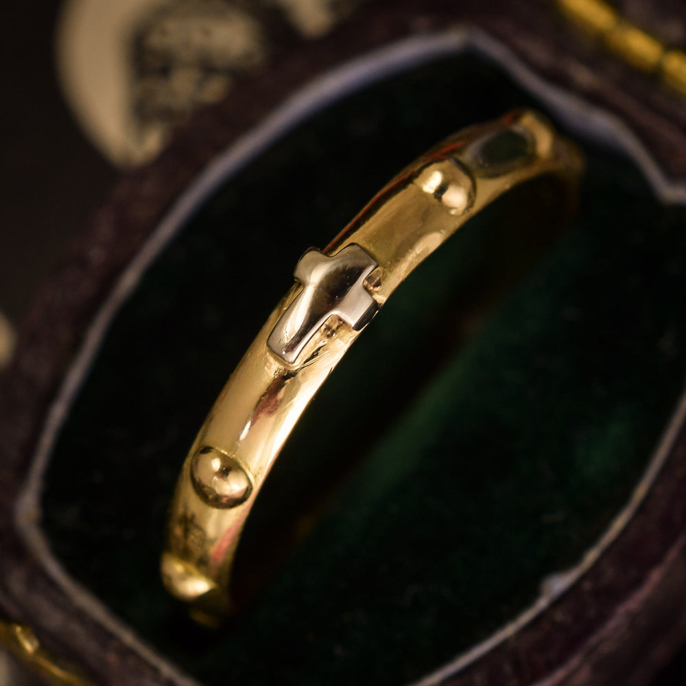 Victorian 18k Gold Rosary Ring