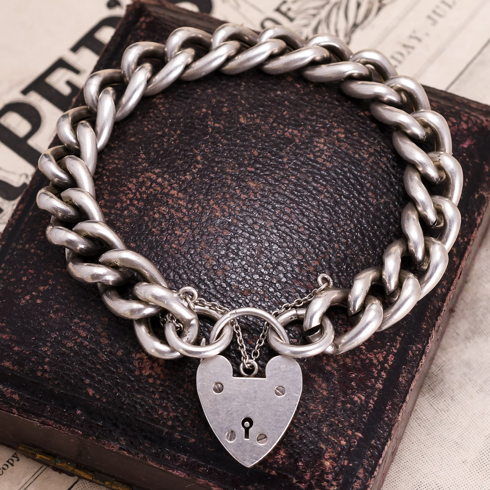 Victorian Sterling Silver Curb Link Bracelet