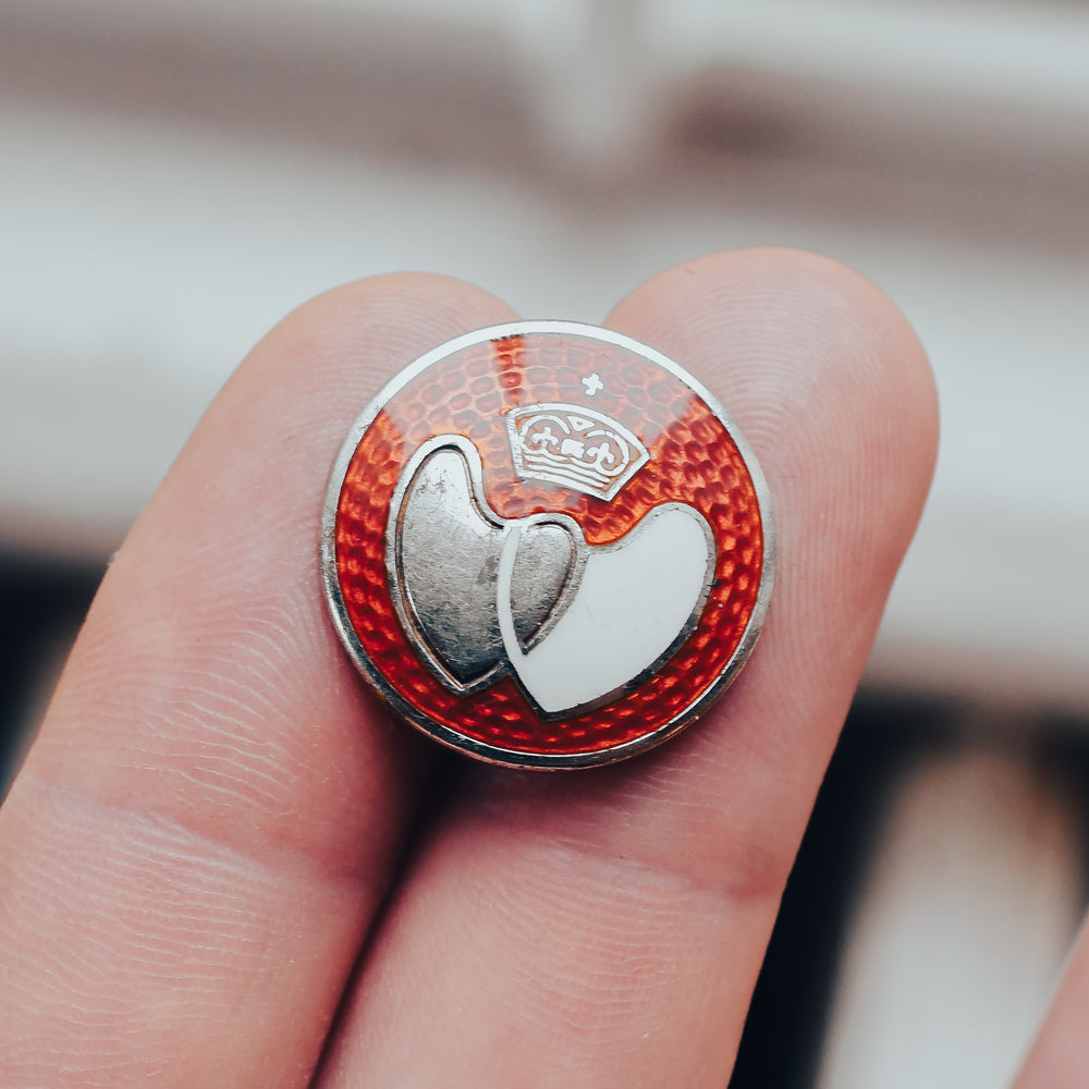 1950s Silver & Enamel Blood Donor Badge