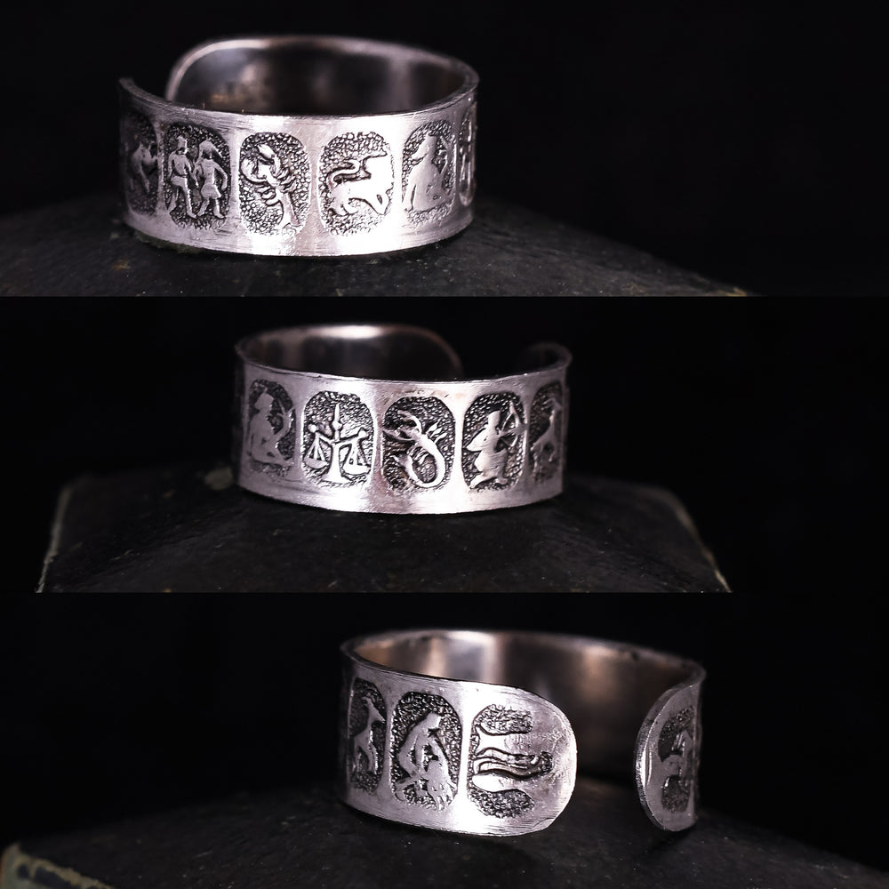1930s Steel Zodiac Ring
