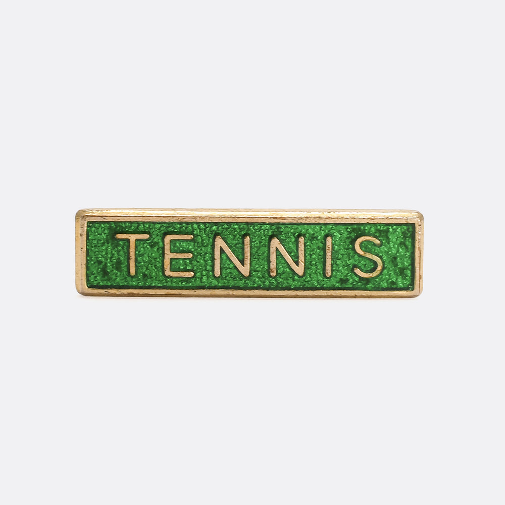 Vintage 1960s School TENNIS Badge