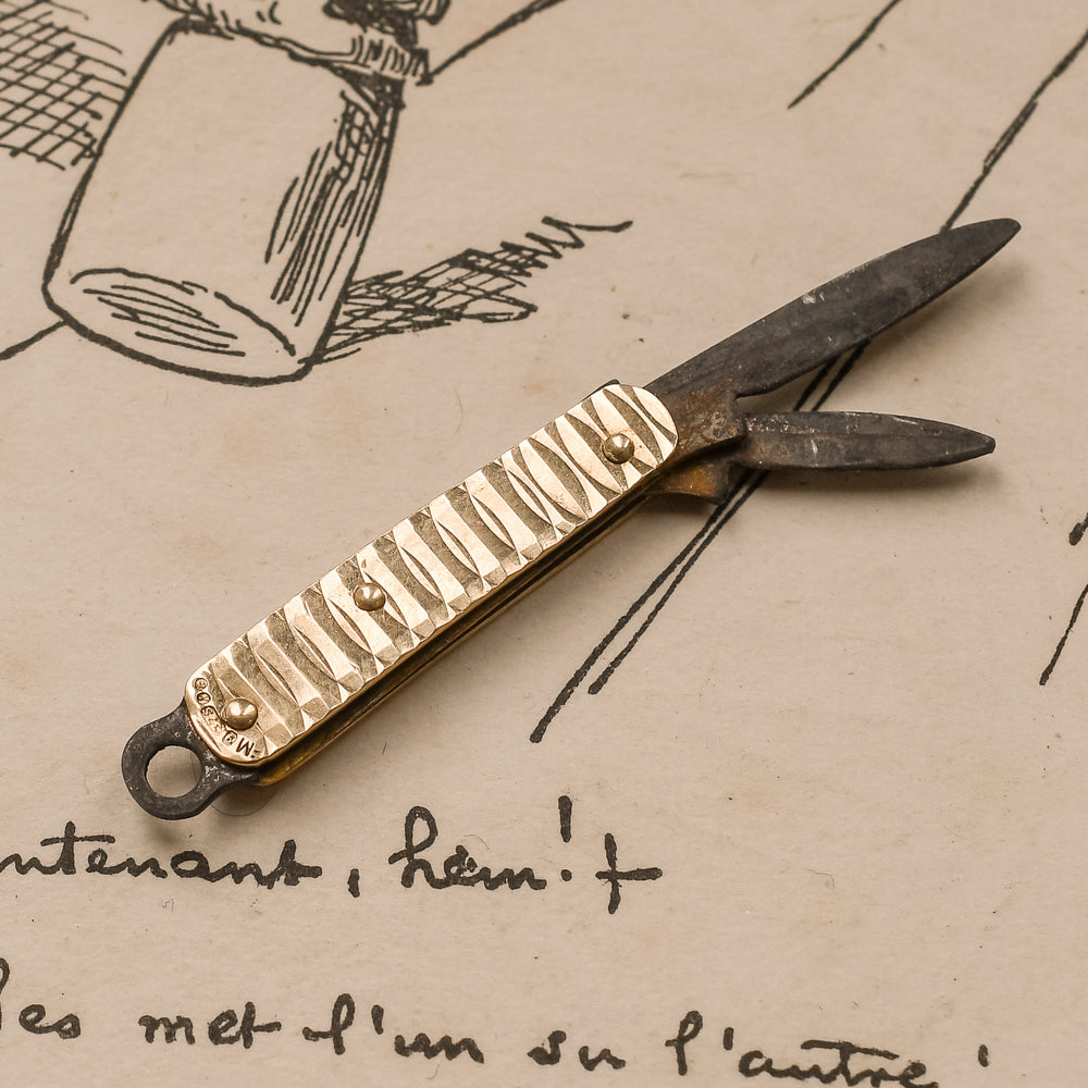 Vintage Miniature Gold Pocket Knife Charm