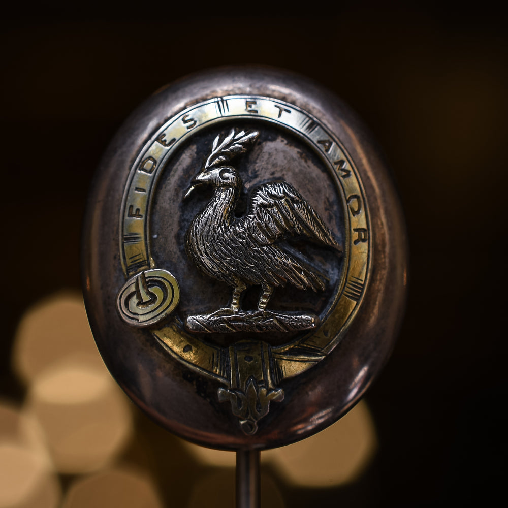 Early Victorian Fides Et Amor Peace Dove Stick Pin
