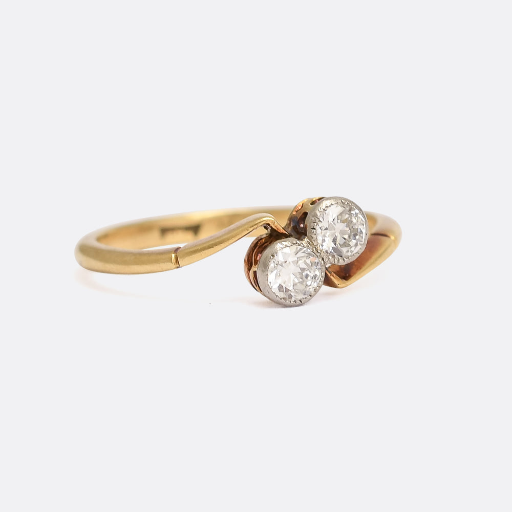 Art Deco .30ct Diamond 'Toi et Moi' Ring