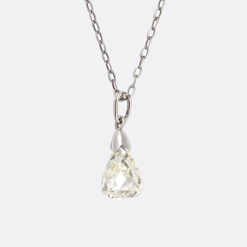 Art Deco Briolette Diamond Pendant – Butter Lane Antiques