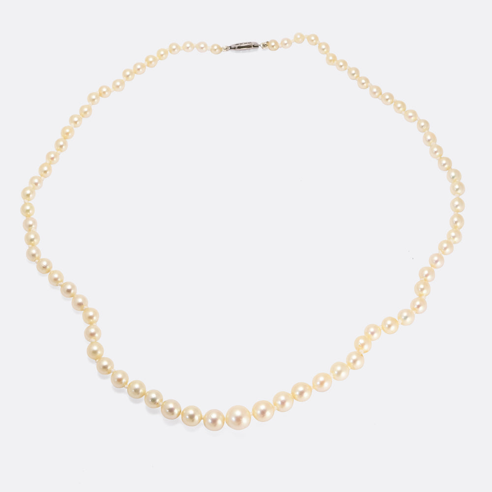 Art Deco Akoya Pearl Necklace